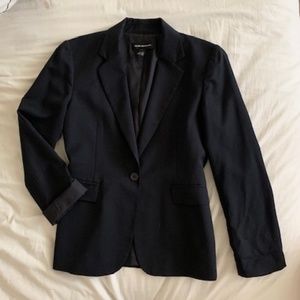 Navy pinstripe Club Monaco blazer jacket size 4 small in excellent condition